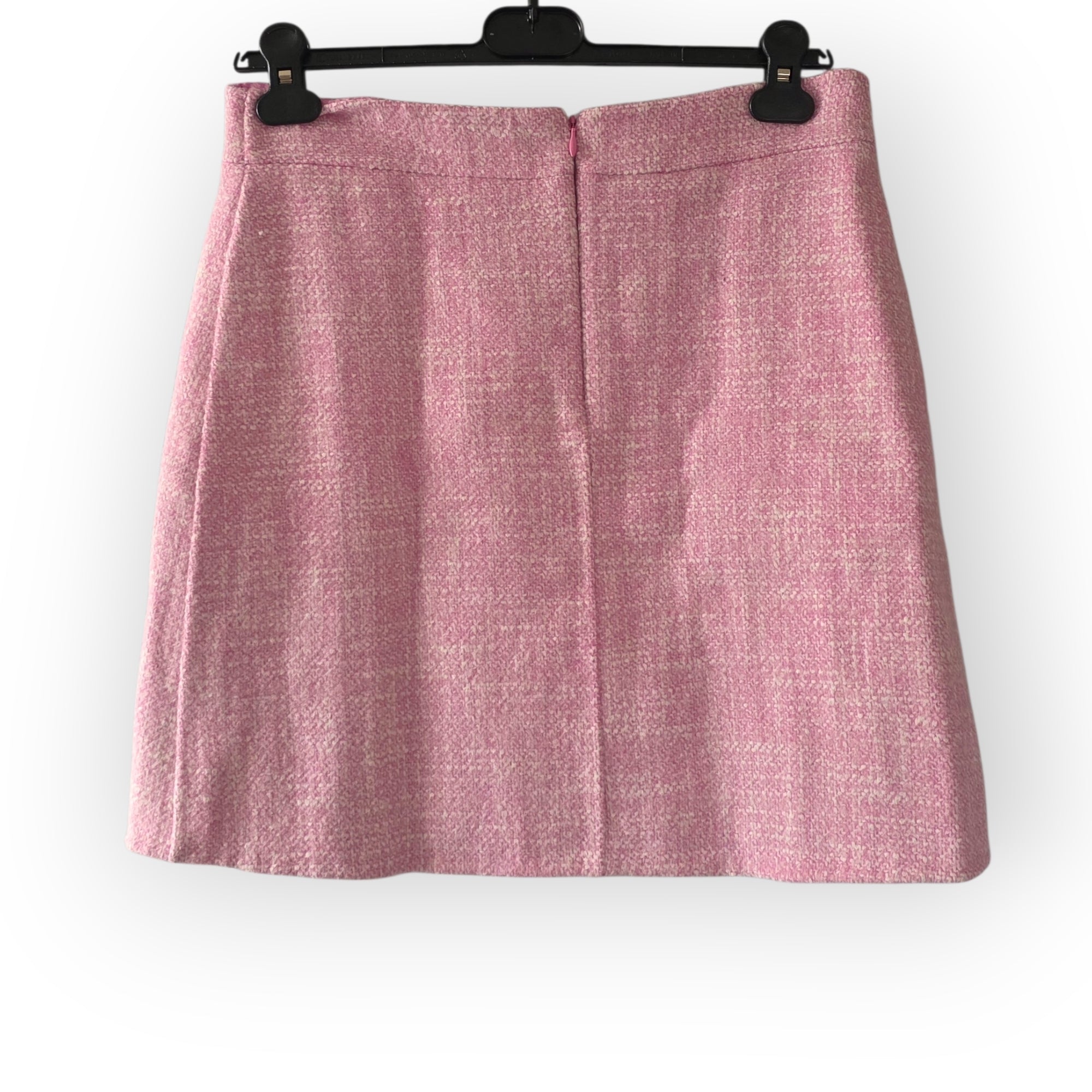 Sandro Paris korte boucle rok wol roze L 40