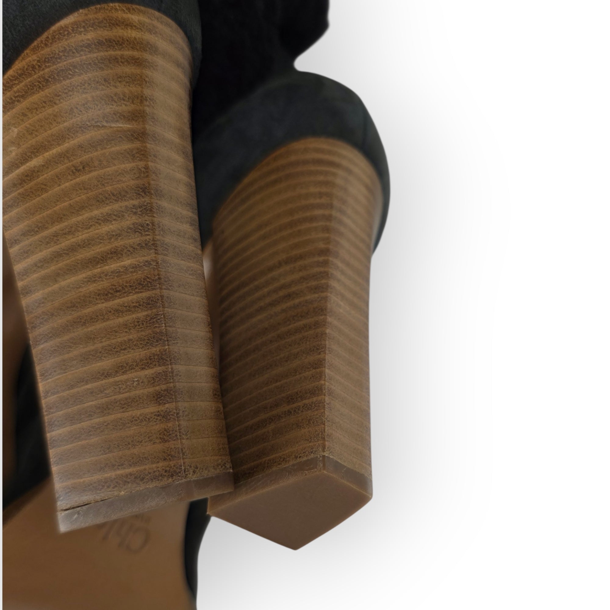 Chloe enkellaarzen antraciet grijs 40.5 suede wol leer tweedehands dames designer