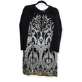 Just Cavalli zijden jurk barok print zwart it42 tweedehands dames designer