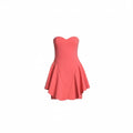 Halston Heritage strapless mini jurk koraal roze xs 34 tweedehands dames designer