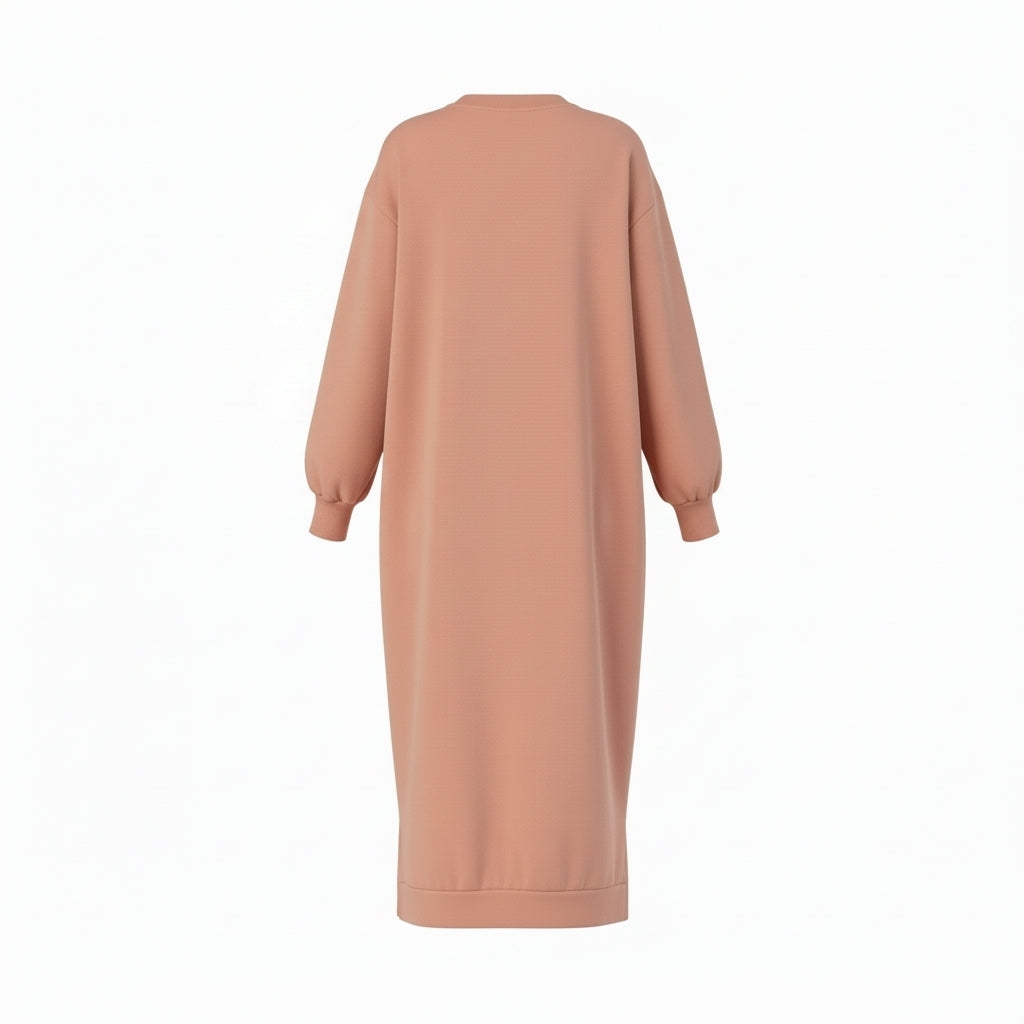 Âme Antwerp Dancy lange oversized sweater jurk oranje roze S 36 tweedehands dames designer
