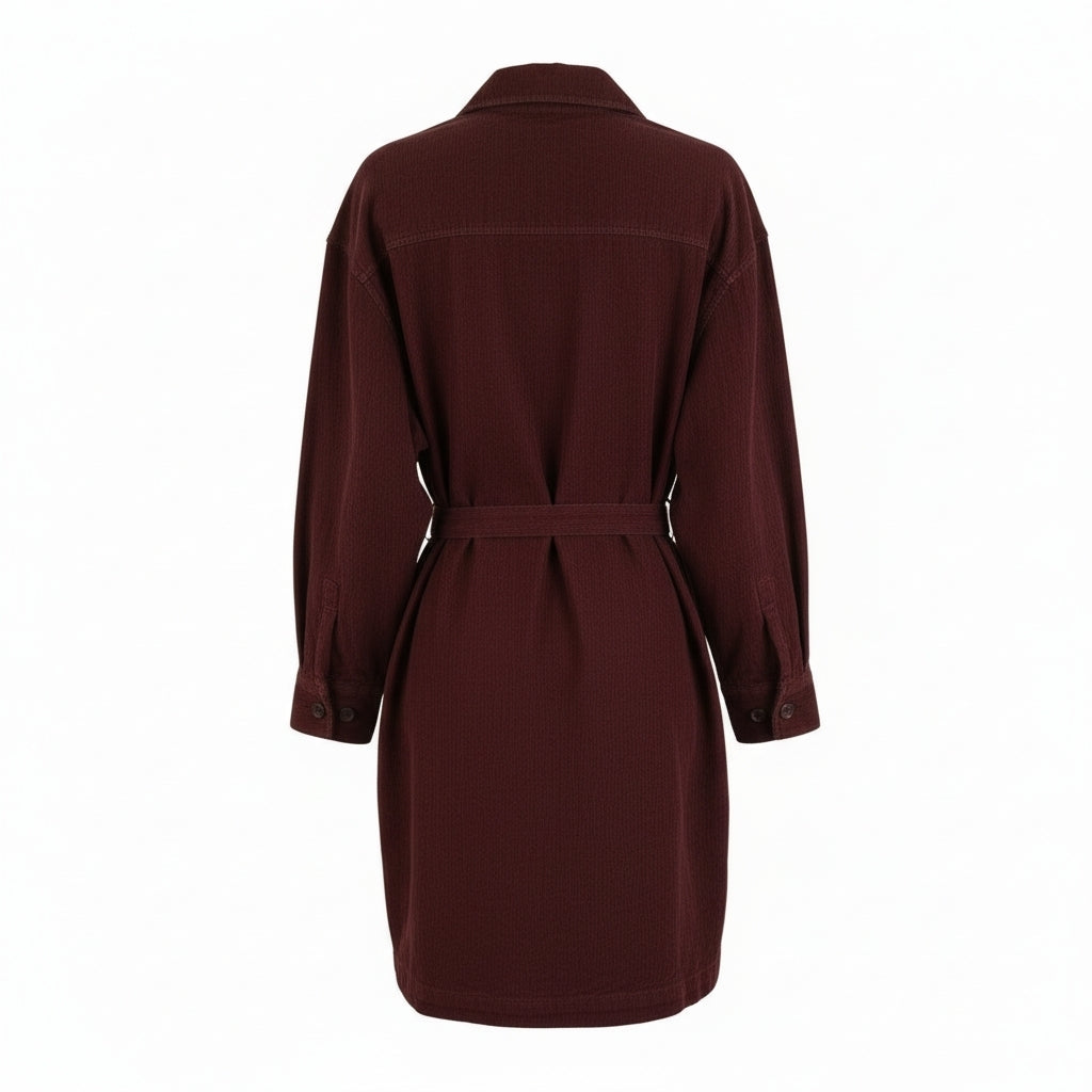 Rae antwerp corduroy korte ribjurk bruin 38 M tweedehands dames designer