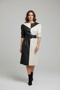 Iconische vintage designer leren jurk Emilio Pucci by Kres IT46 EU40-42 tweedehands dames designer