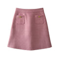 Sandro Paris korte boucle rok wol roze L 40