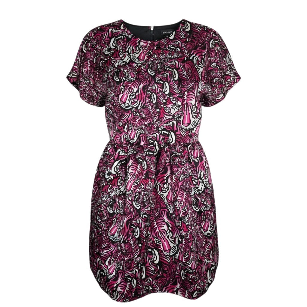 Just Cavalli mini jurk tijger roze zwart IT40 S36 tweedehands dames designer