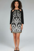 Just Cavalli zijde jurk baroque print zwart it42 nieuw
