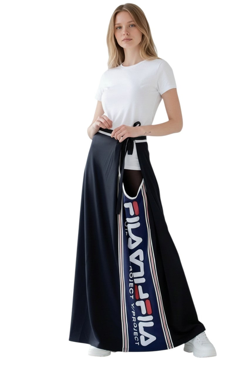 Y/Project X Fila wide cut out maxi rok 36 38 M tweedehands dames designer