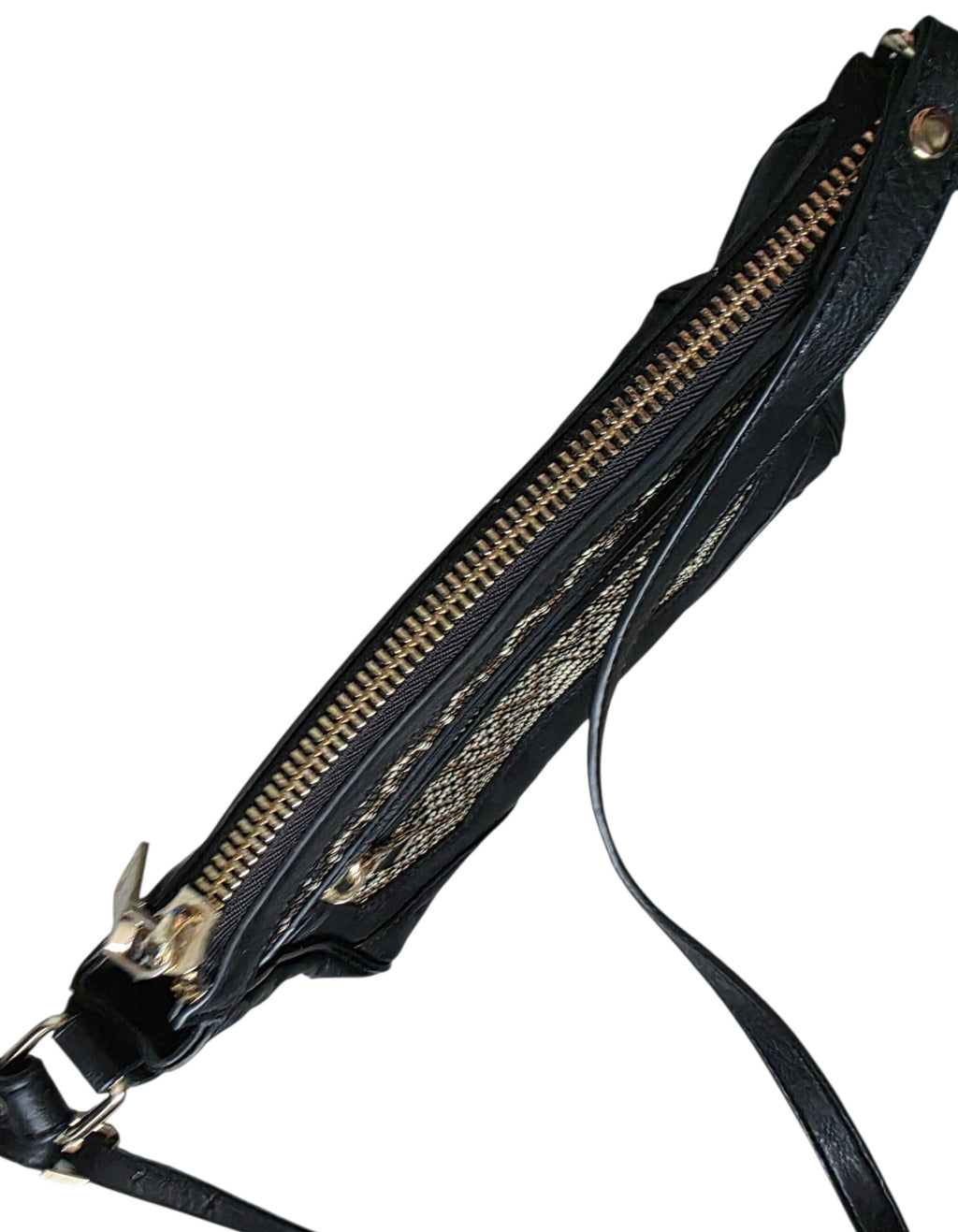 Essentiel Antwerp leren schoudertas zwart tweedehands dames designer