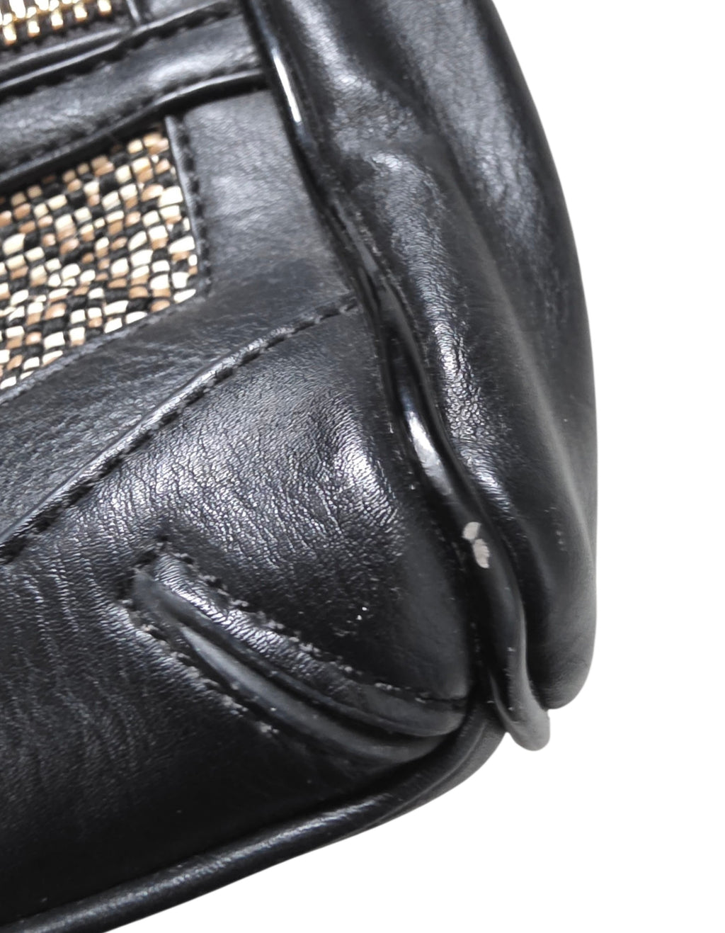 Essentiel Antwerp leren schoudertas zwart tweedehands dames designer
