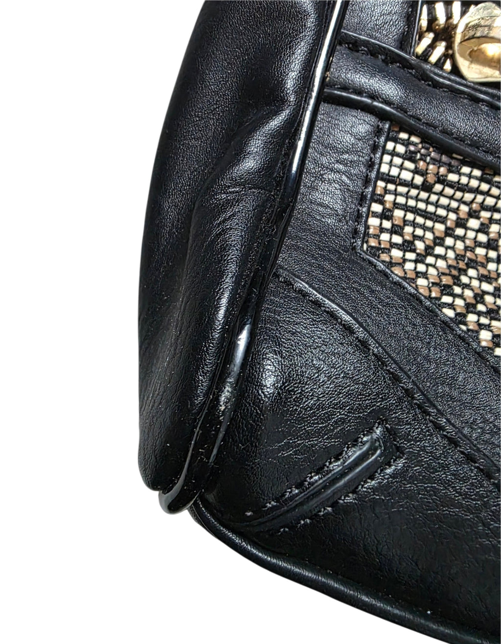 Essentiel Antwerp leren schoudertas zwart tweedehands dames designer