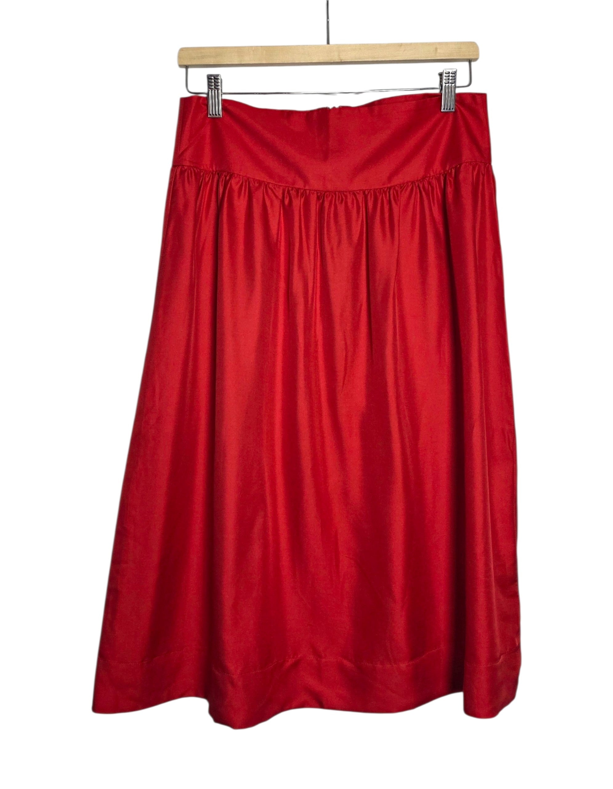 Deitas zijden midi rok rood 36 S