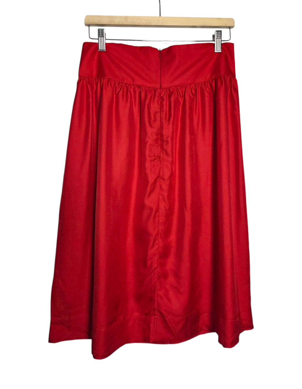 Deitas zijden midi rok rood 36 S