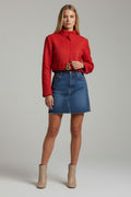 Cult Gaia X Bratz cropped jacket jasje Raya rood M 38 tweedehands dames designer