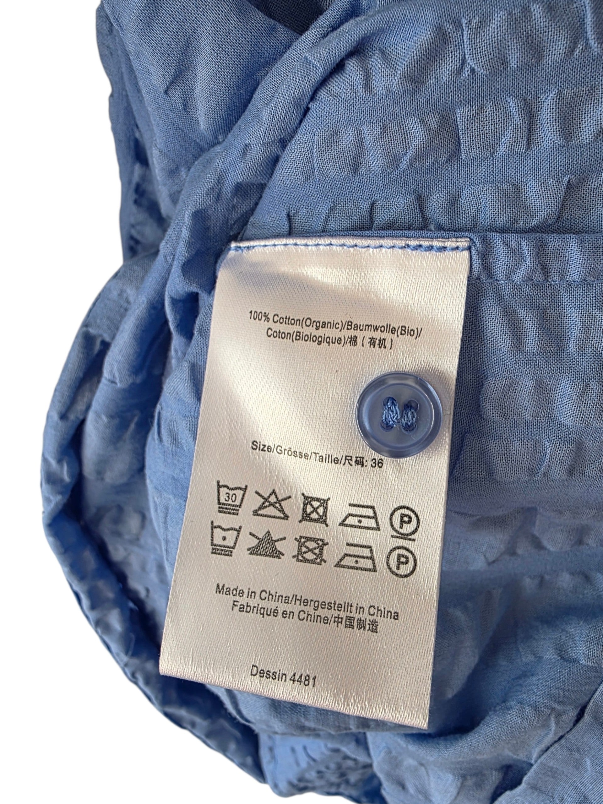 Baum und Pferdgarten Korte wrinkle jurk blauw 36 S tweedehands dames designer