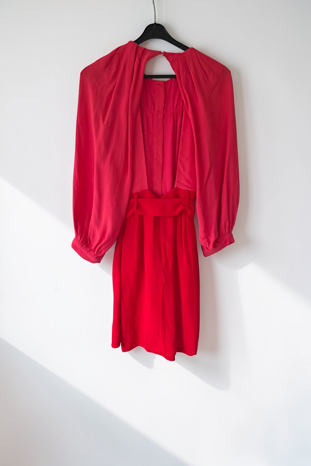 Reiss Valentina rood roze jurk maat 38 M chiffon/satijn tweedehands dames designer