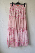 Hemant & Nandita floral ibiza boho midi rok resortwear roze M 38 tweedehands dames designer