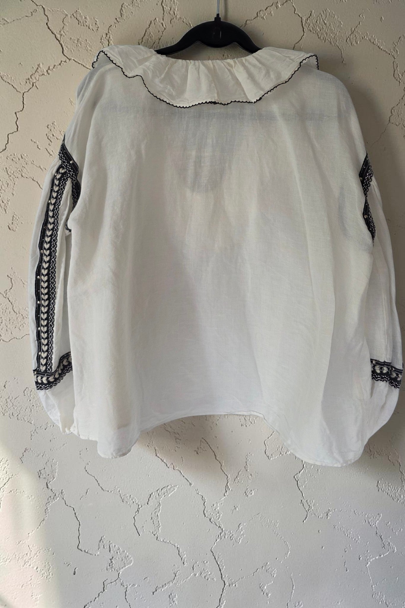 Scarlett Poppies linnen mix top blouse Lovely Moments S 36 resortwear tweedehands dames designer