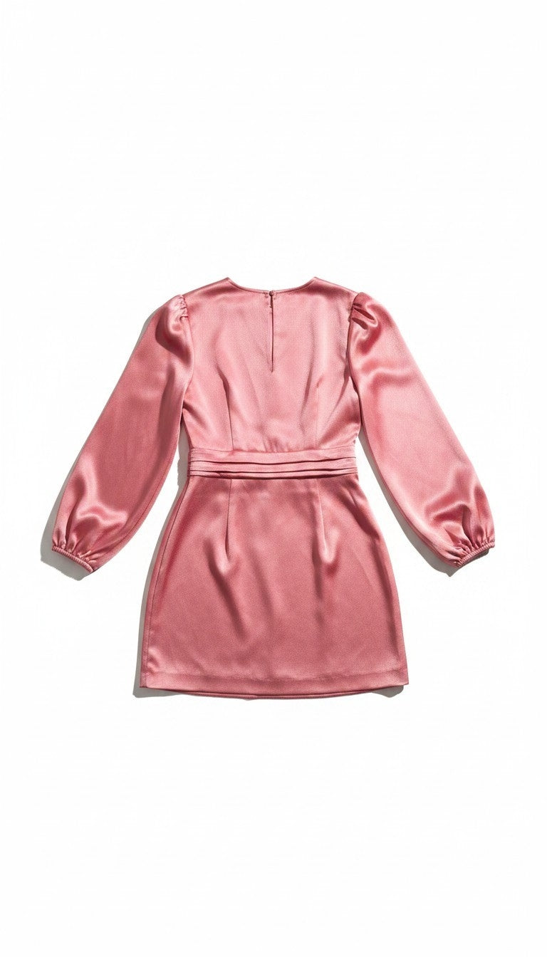 Finders Keepers mini jurk satijn Lucinda roze M nieuw Australisch label tweedehands dames designer