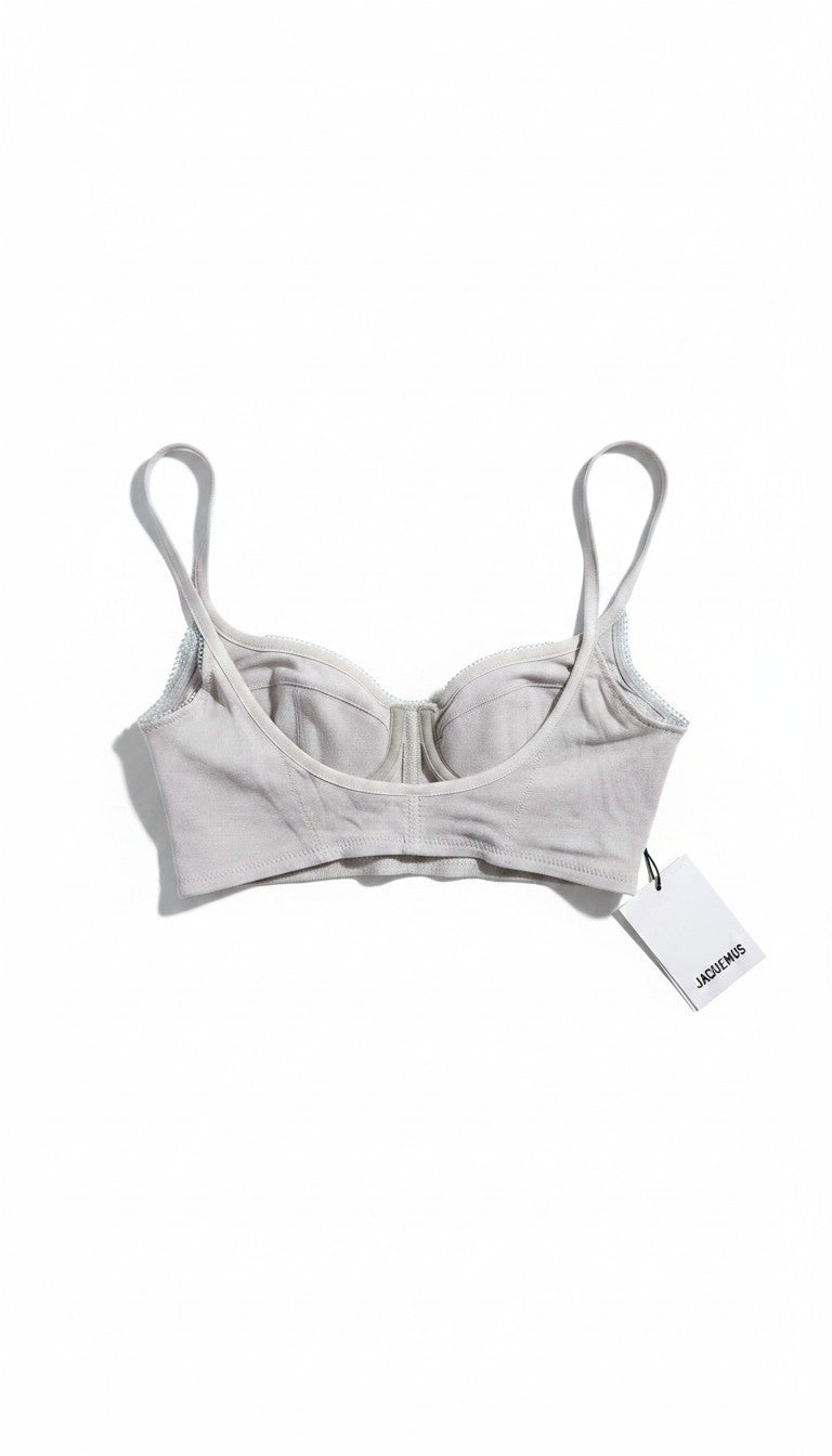Jacquemus Le Haut Underwire bh top grijs FR40 tweedehands designer dames