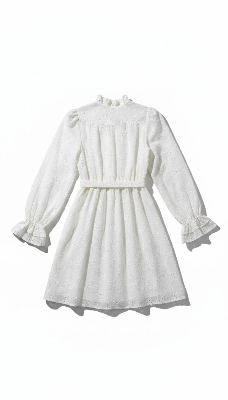 Lot Keckeis jurk Romijn wit broderie 38 M tweedehands dames