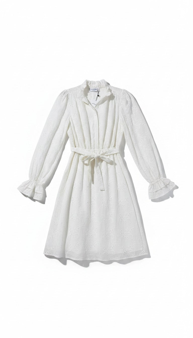 Lot Keckeis jurk Romijn wit broderie 38 M tweedehands dames