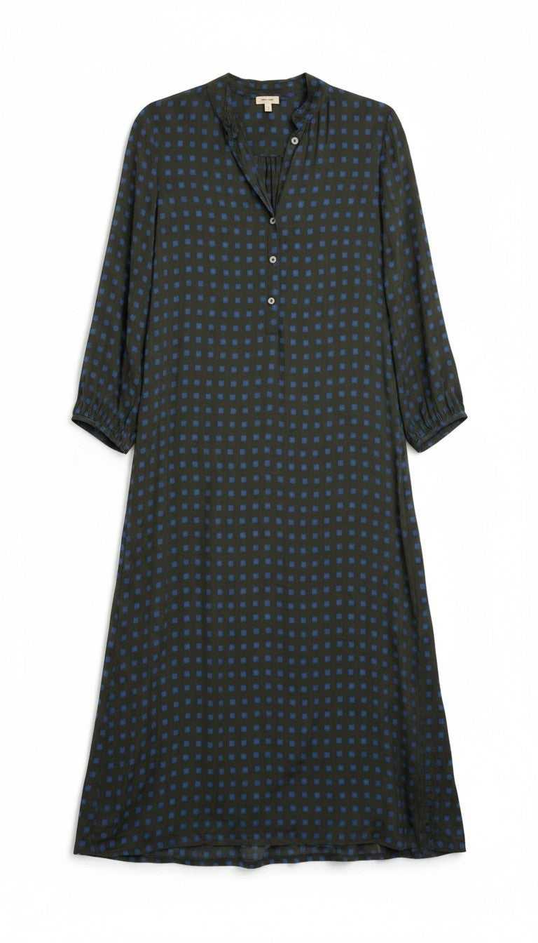 Bellerose lange maxi jurk groen blauw S 36 tweedehands dames