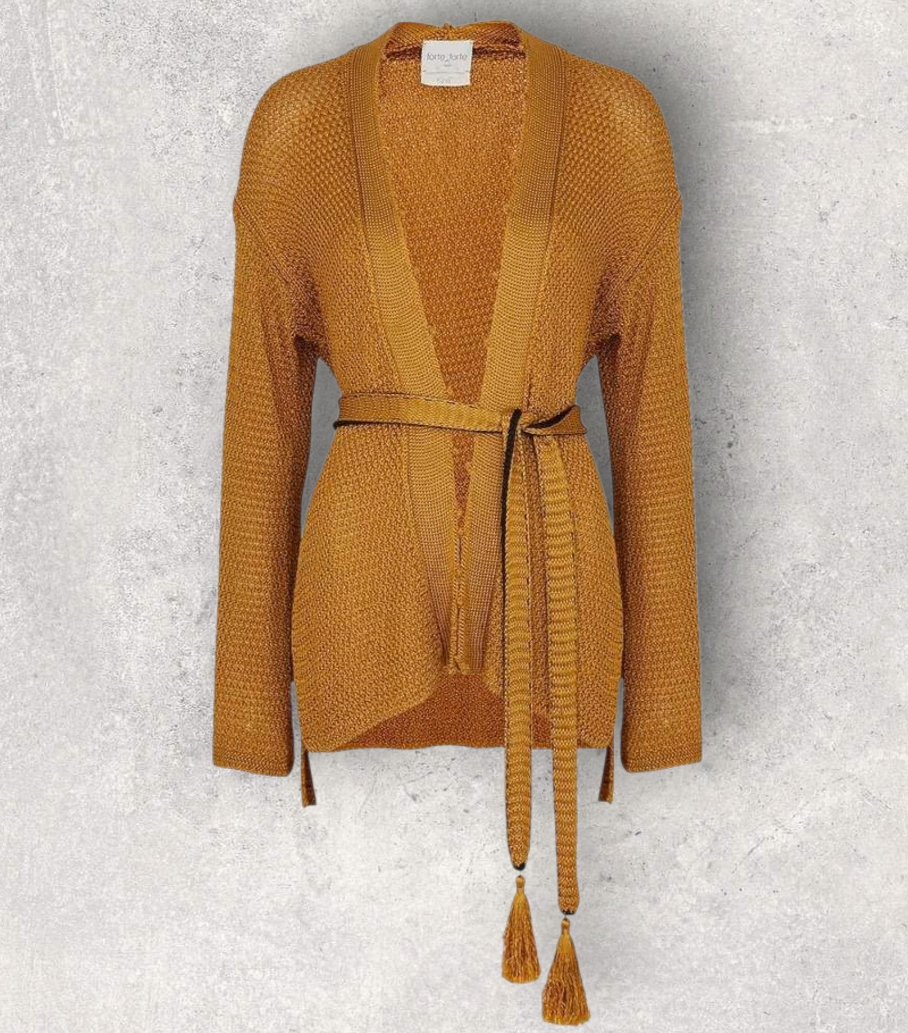 Forte forte knit vest mosterdgeel oranje L 40 pre-loved