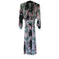 Melissa Odabash kimono maxi jurk Eden maat M 38 groen roze tweedehands dames designer resortwear