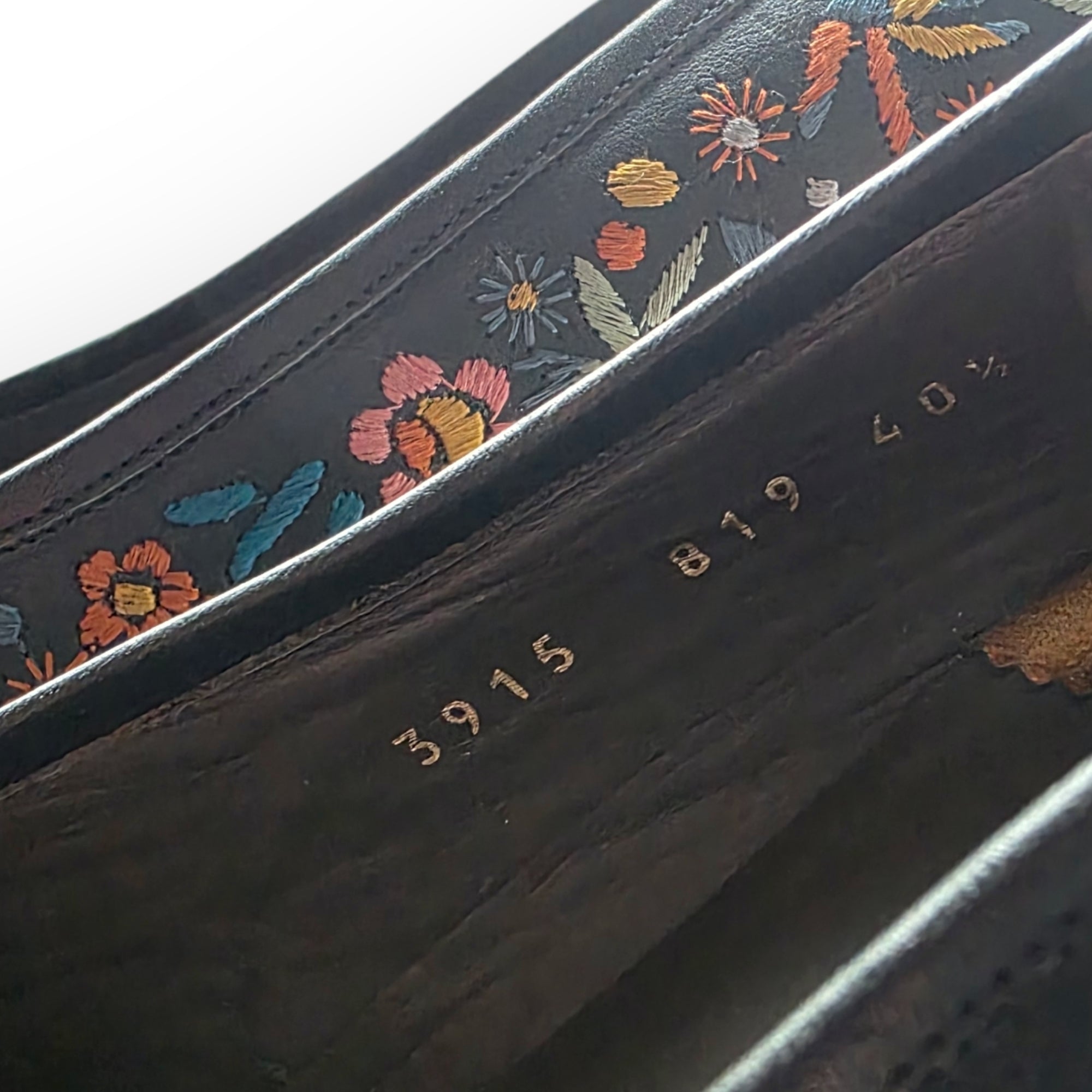 Dries van Noten geborduurde leren pumps maat 40,5 bruin tweedehands dames designer