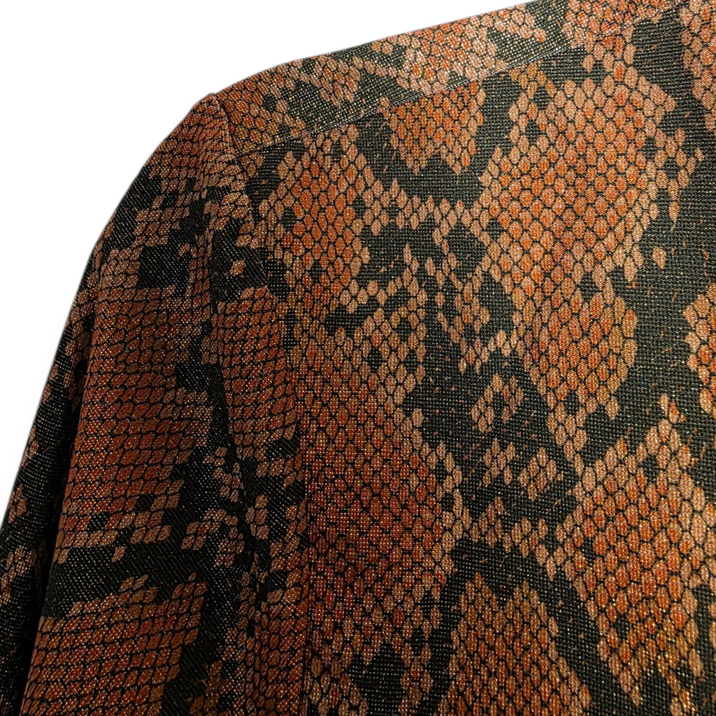 Hanne Bloch snake crop top bruin zwart S 36 tweedehands dames designer