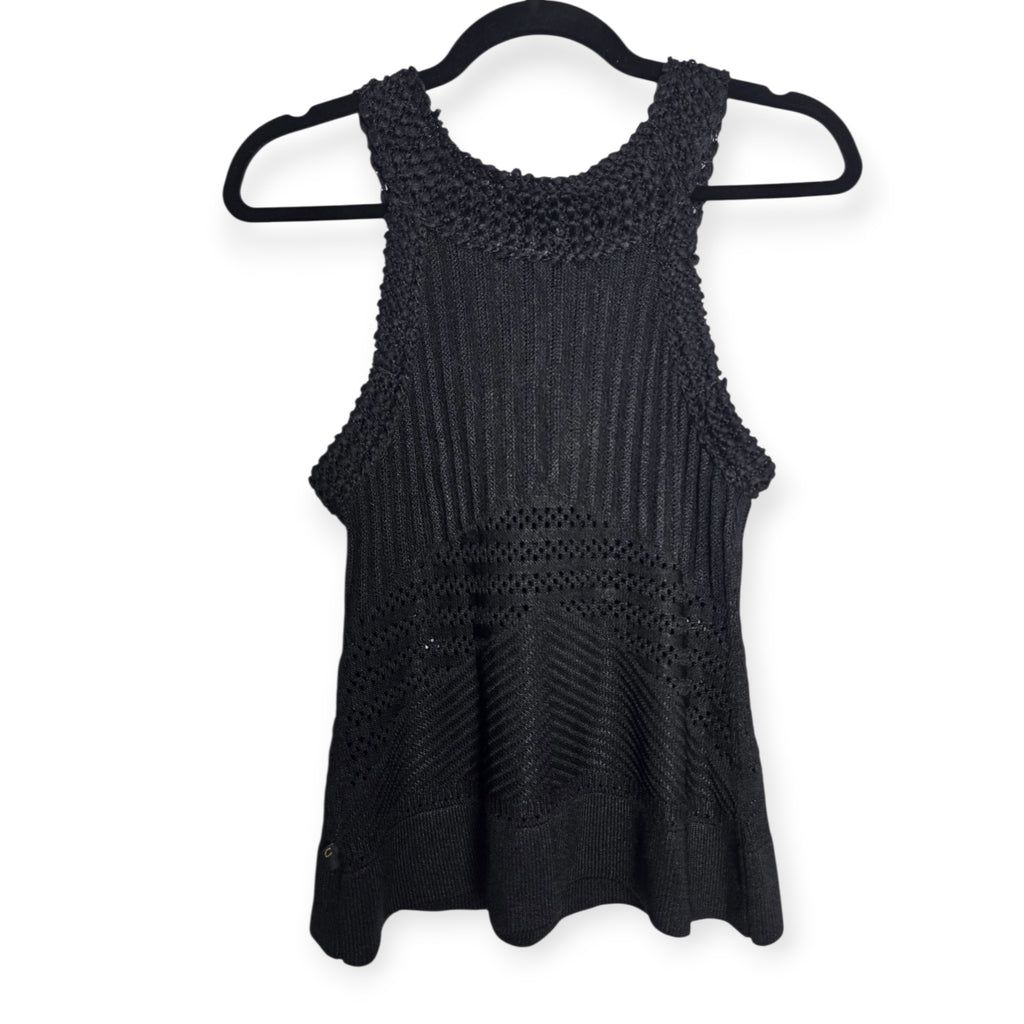 Just Cavalli mouwloze knit top zwart 38 M tweedehands dames designer