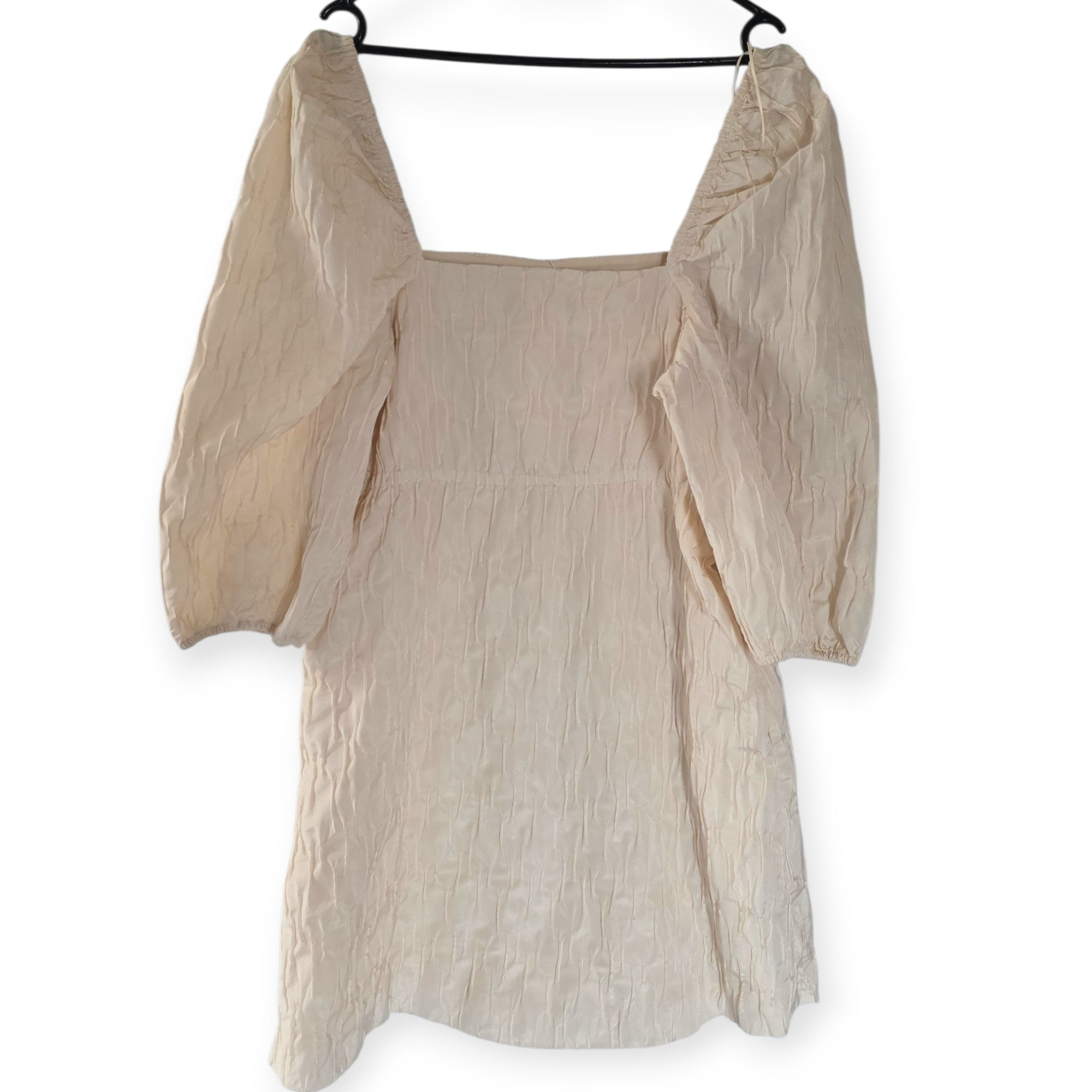 Samsoe samsoe korte jurk Sasha beige xl 42 pofmouwen tweedehands dames designer