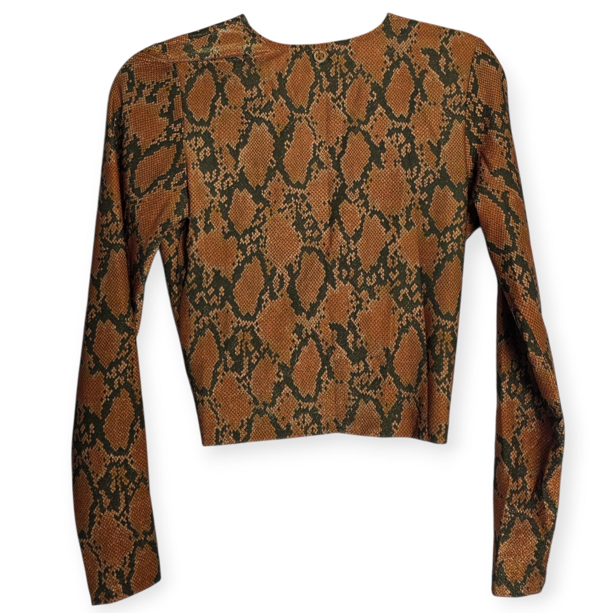 Hanne Bloch snake crop top bruin zwart S 36 tweedehands dames designer