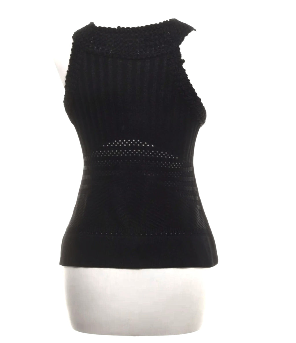 Just Cavalli mouwloze knit top zwart 38 M tweedehands dames designer