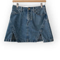 The Attico mid blue washed jeans spijkerrok mini xs 34 tweedehands dames designer