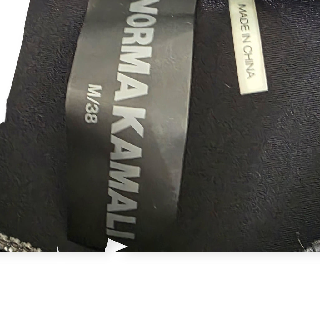 Norma Kamali biker trainings jack jasje zwart creme M 38 tweedehands dames designer