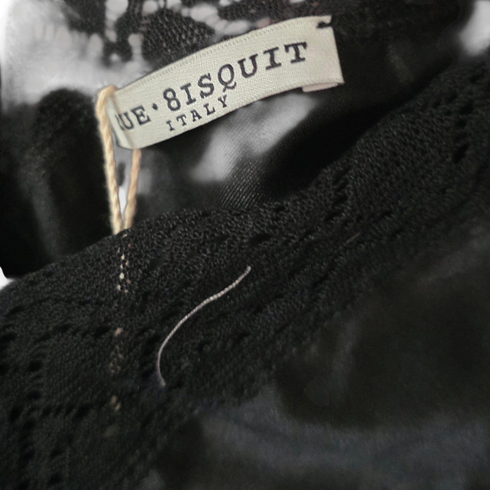 Rue 8isquit lange mouwloze maxi jurk zwart kant it46 40 L tweedehands dames designer