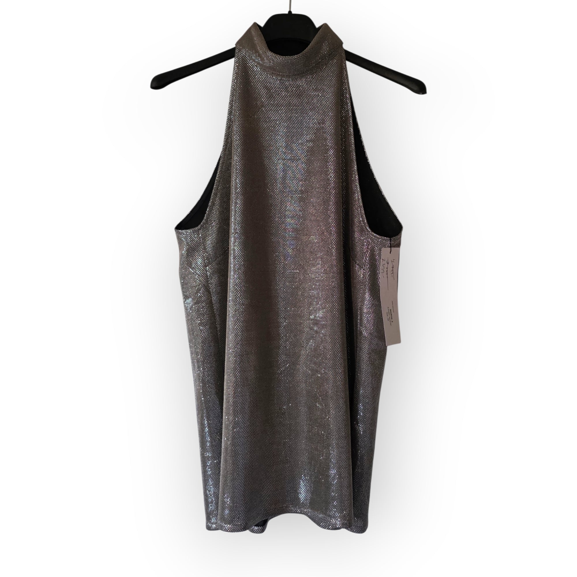Pallas Paris zilver metallic halter top FR36 34 36 tweedehands dames designer