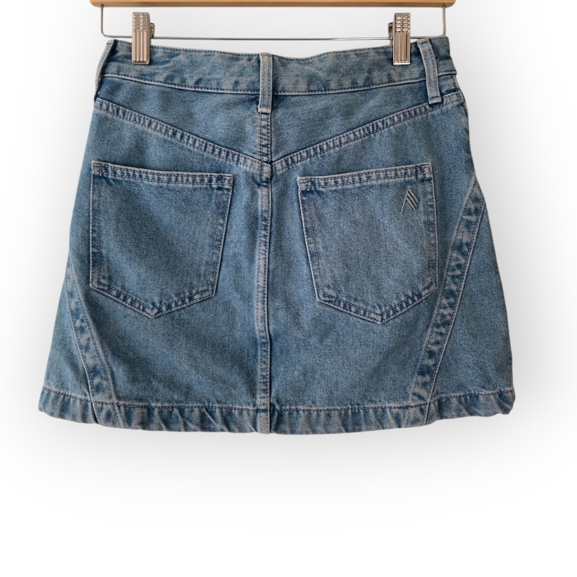 The Attico mid blue washed jeans spijkerrok mini xs 34 tweedehands dames designer