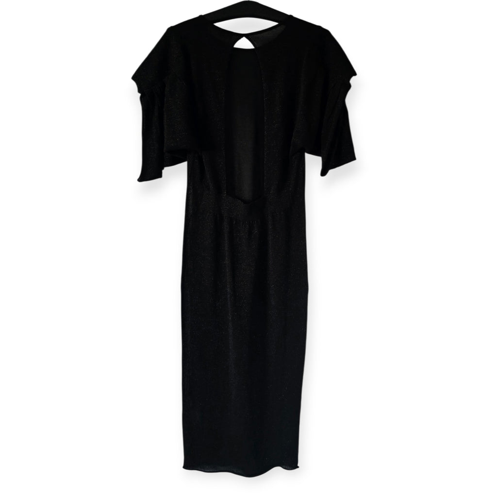 Circus Hotel midi knit jurk zwart glitter IT42 M Nieuw