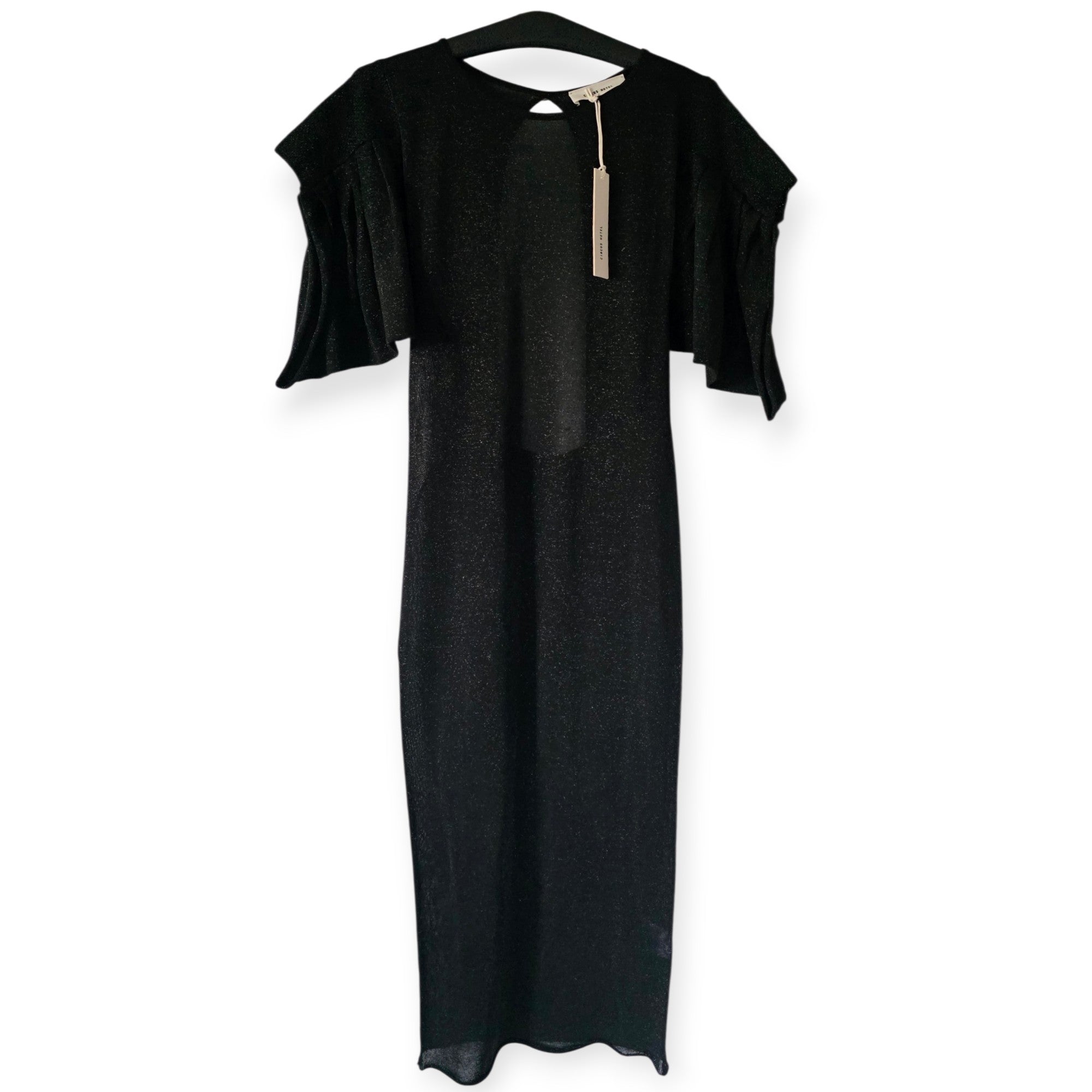 Circus Hotel midi knit jurk zwart glitter IT42 M Nieuw