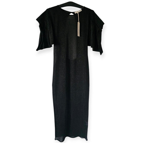 Circus Hotel midi knit midi jurk zwart glitter IT42 M 38 tweedehands dames designer
