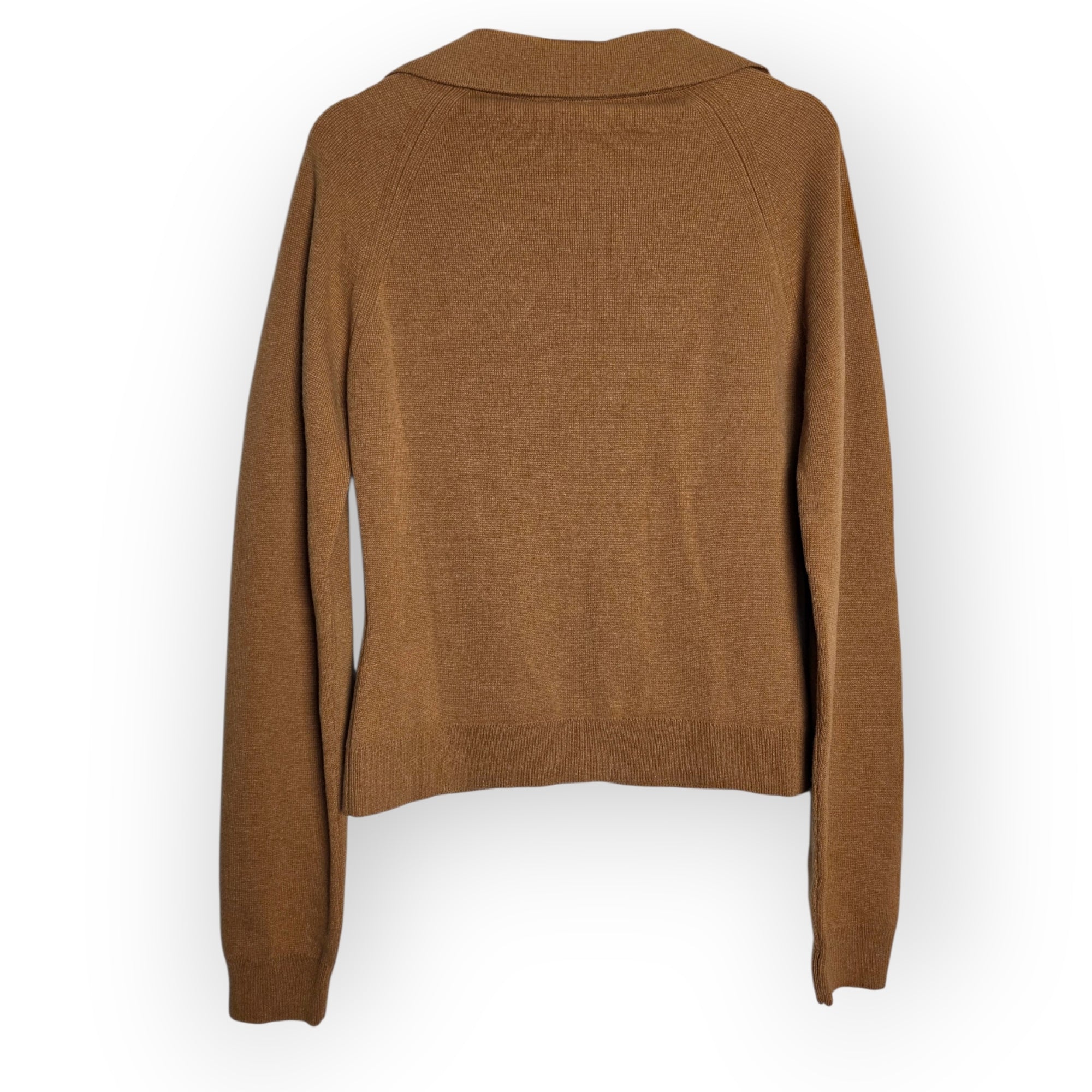 Nanushka camel wol cashmere cardigan vest bruin M 38 tweedehands dames designer