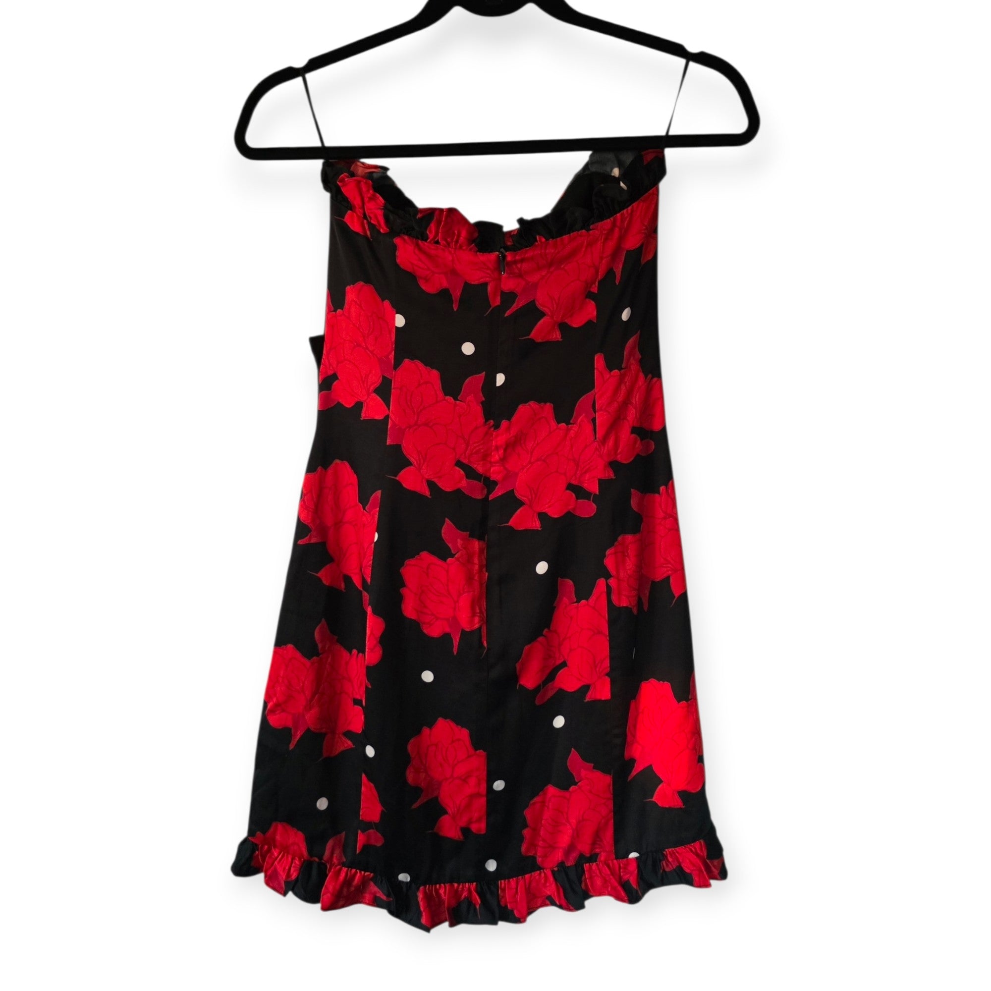 De la vali strapless mini jurk Dolly zwart rood xs 34 nieuw