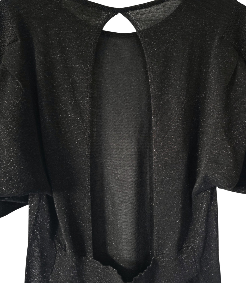 Circus Hotel midi knit jurk zwart glitter IT42 M Nieuw