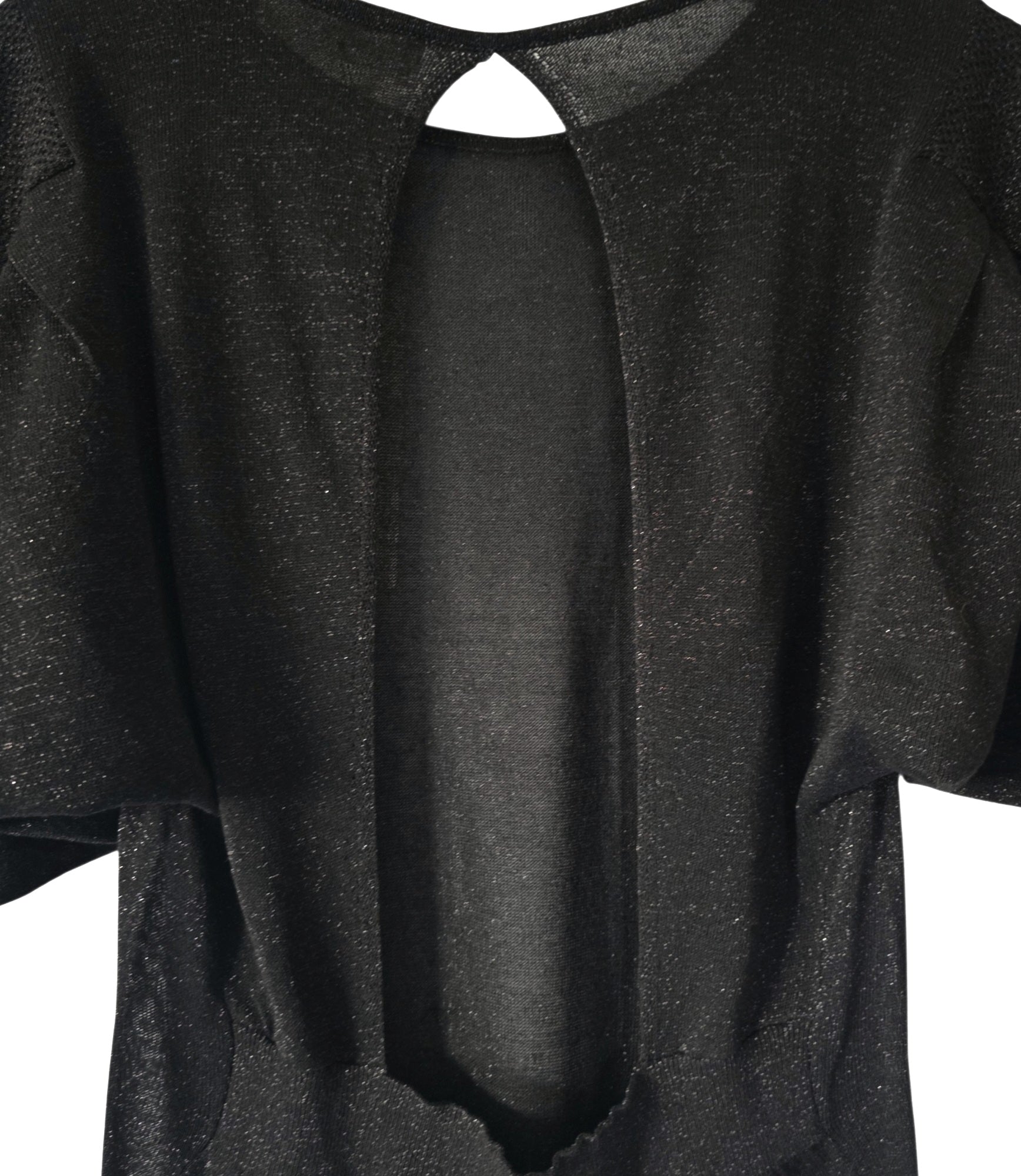 Circus Hotel midi knit jurk zwart glitter IT42 M Nieuw