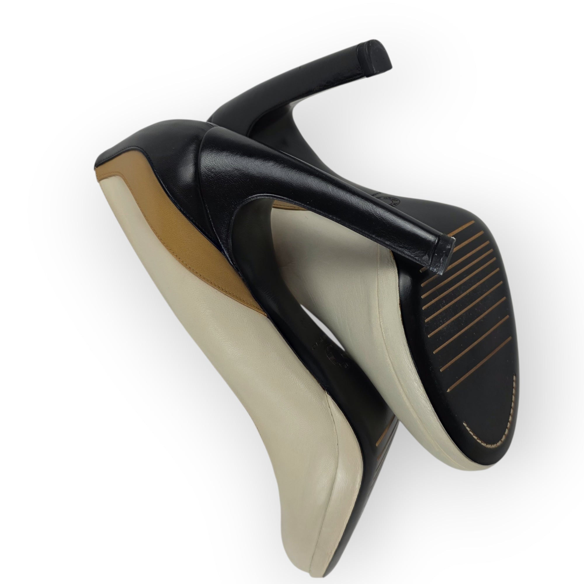Dries Van Noten colourblock leren pumps maat 38 met doos tweedehands dames designer
