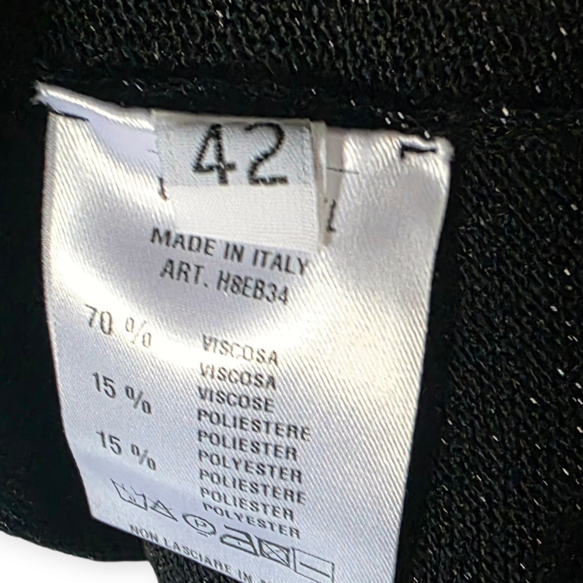 Circus Hotel midi knit jurk zwart glitter IT42 M Nieuw