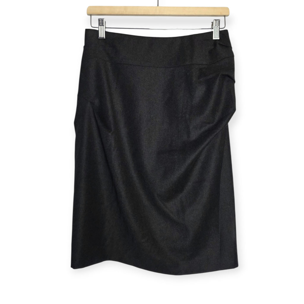 Dries van Noten midi rok grijs wol cashmere 36 S tweedehands dames designer