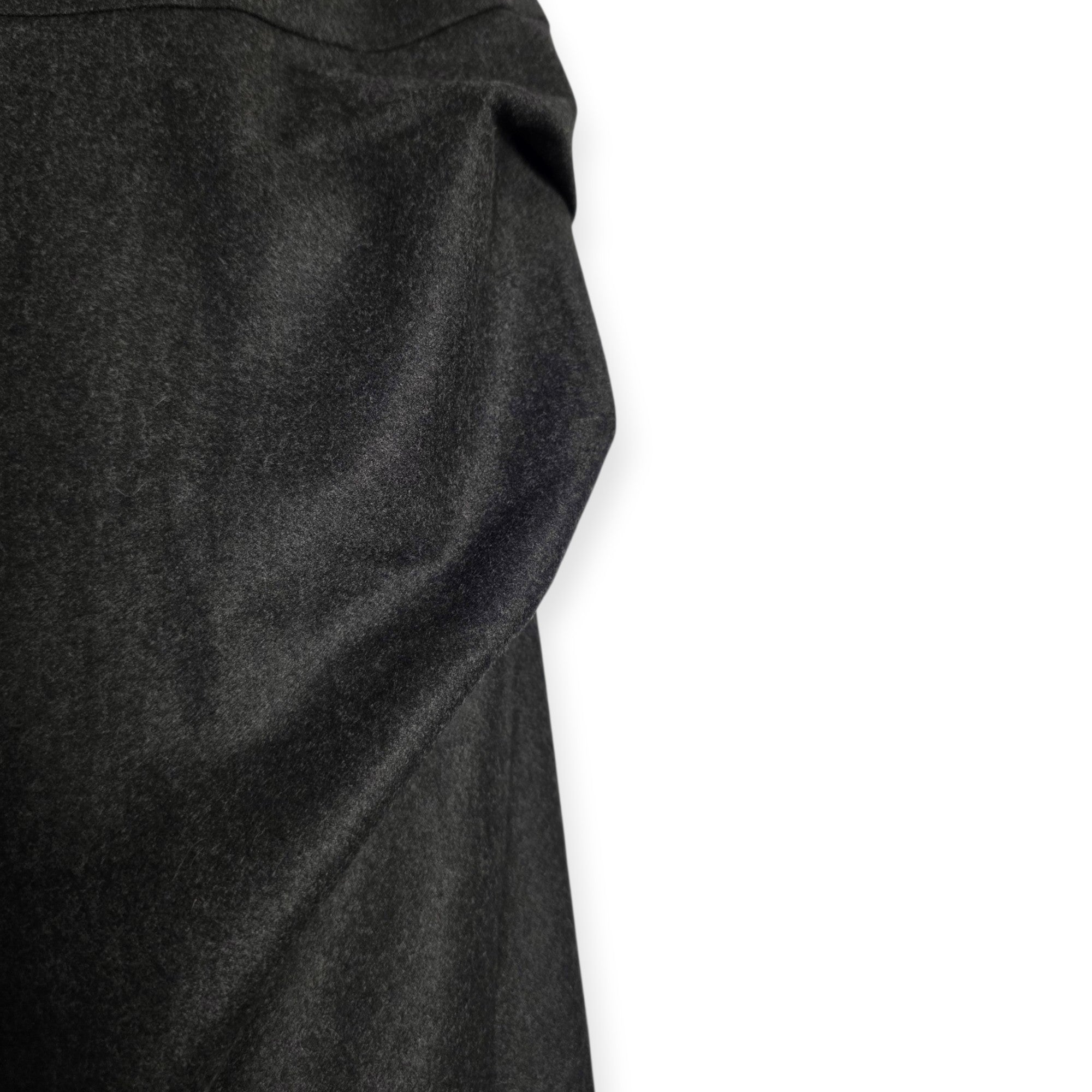 Dries van Noten midi rok grijs wol cashmere 36 S tweedehands dames designer